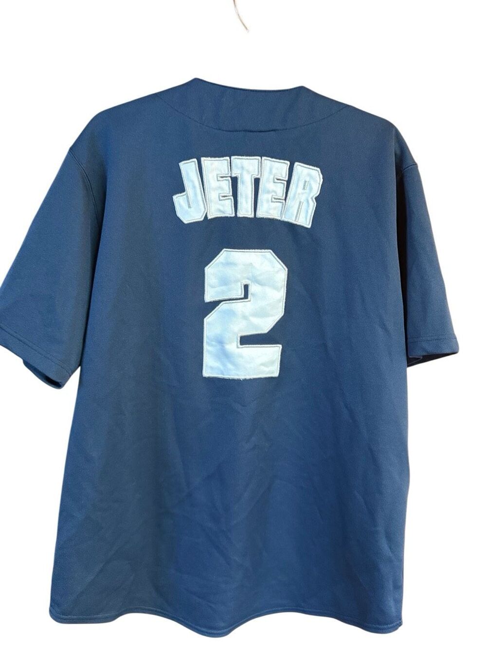Vintage NY Yankees Derek Jeter #2 Jersey True Fan Size L 90s Y2K